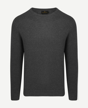 Steppin' Out trui merinowol antraciet | Regular-fit