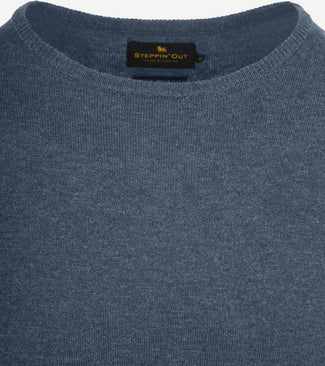 Steppin' Out trui merinowol kobaltblauw | Regular-fit Steppin' Out trui merinowol kobaltblauw | Regular-fit