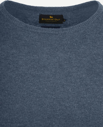 Steppin' Out trui merinowol kobaltblauw | Regular-fit