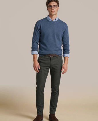 Steppin' Out trui merinowol kobaltblauw | Regular-fit