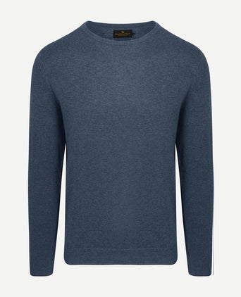 Steppin' Out trui merinowol kobaltblauw | Regular-fit