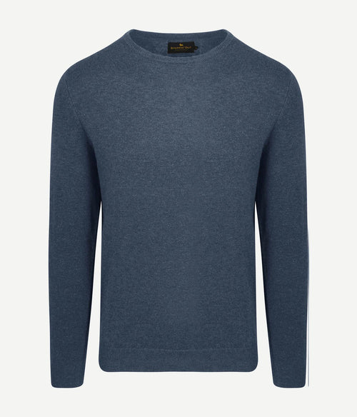 Steppin' Out trui merinowol kobaltblauw | Regular-fit