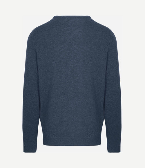 Trui merinowol kobaltblauw