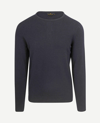 Trui merinowol donkerblauw