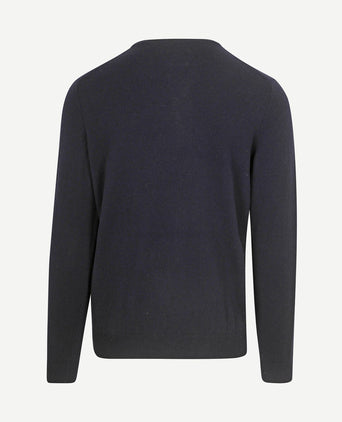 Trui merinowol donkerblauw
