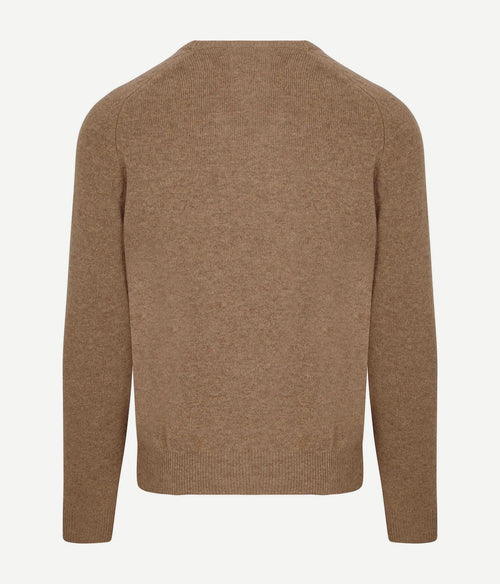 Steppin' Out trui v-hals lamswol camel | Regular-fit