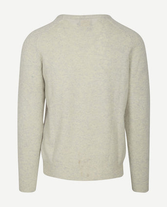 Steppin' Out trui v-hals lamswol greige | Regular-fit