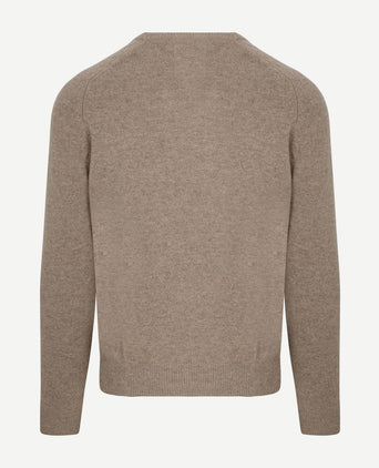 Steppin' Out trui v-hals lamswol sand | Regular-fit