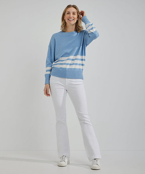 Steppin' Out trui verona dames lichtblauw | Regular-fit