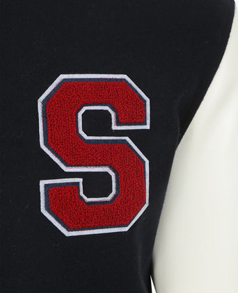 Varsity embroidery jack donkerblauw