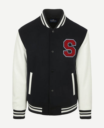 Varsity embroidery jack donkerblauw