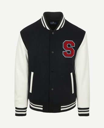 Varsity embroidery jack donkerblauw