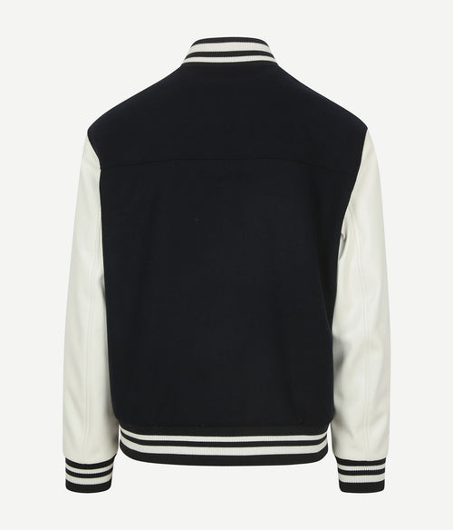 Steppin' Out varsity embroidery jack donkerblauw | Regular-fit