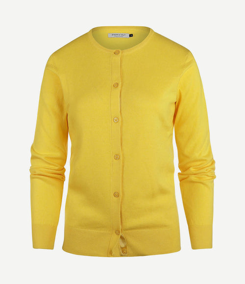 Vest cashmere dames geel