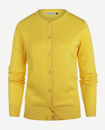 Vest cashmere dames geel