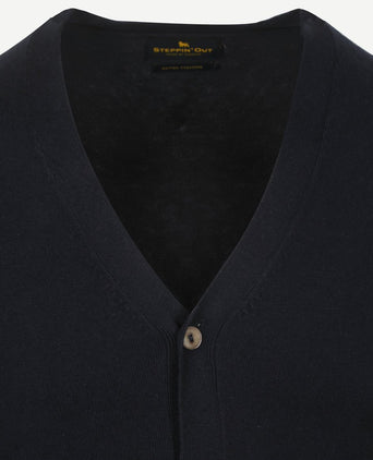 Steppin' Out vest cashmere donkerblauw | Regular-fit