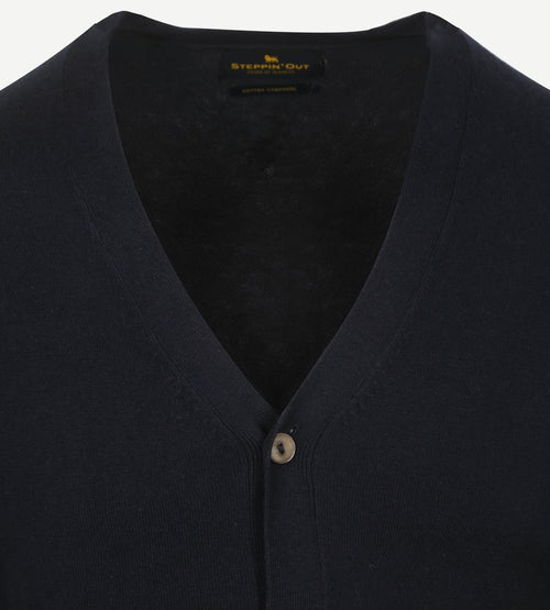 Steppin' Out vest cashmere donkerblauw | Regular-fit