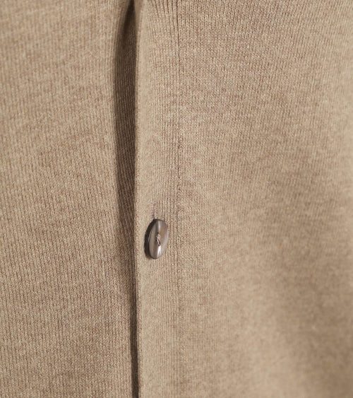 Vest cotton cashmere camel