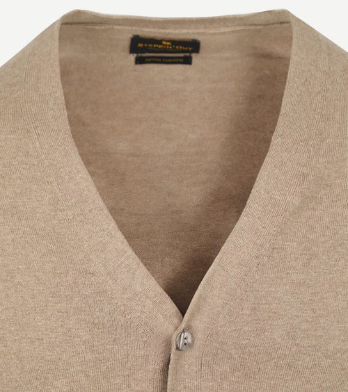 Vest cotton cashmere camel
