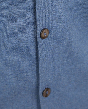 Steppin' Out vest cotton cashmere blauw | Regular-fit