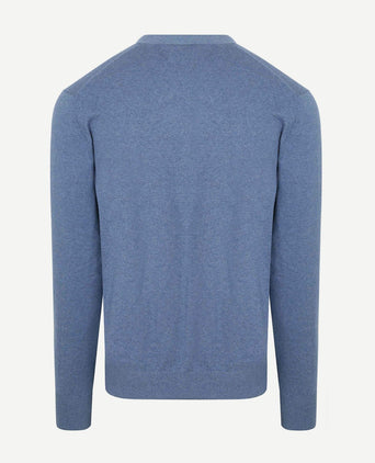 Steppin' Out vest cotton cashmere blauw | Regular-fit