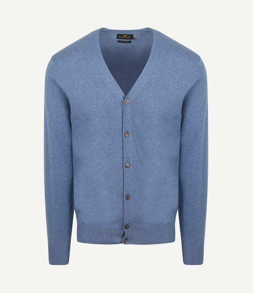 Vest cotton cashmere blauw