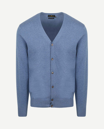 Vest cotton cashmere blauw