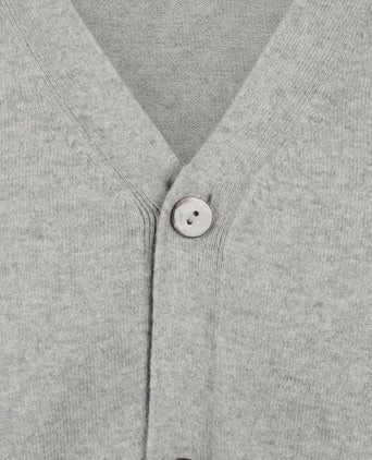 Steppin' Out vest cotton cashmere melange grijs | Regular-fit