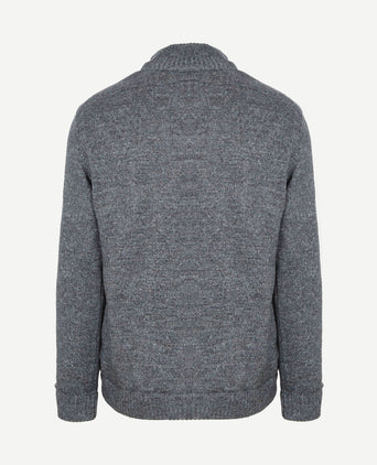 Vest melange blauw grijs
