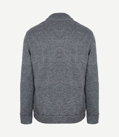 Vest melange blauw grijs