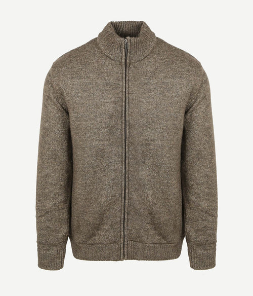 Vest melange groen bruin