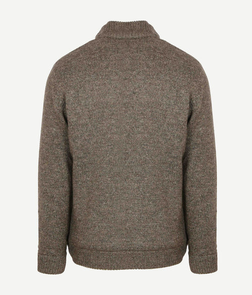 Vest melange groen bruin