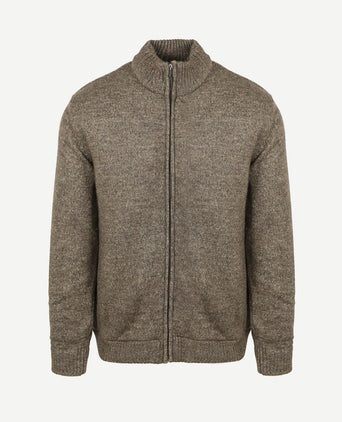 Vest melange groen bruin
