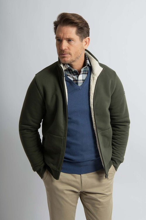 Steppin' Out vest teddy groen | Regular-fit