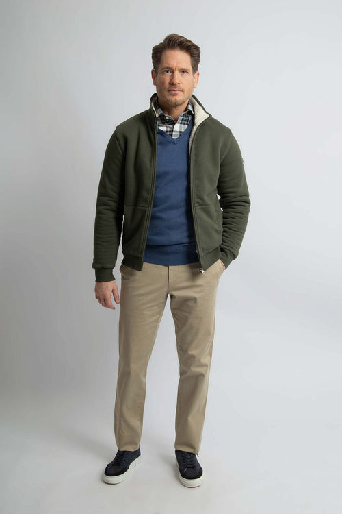 Steppin' Out vest teddy groen | Regular-fit