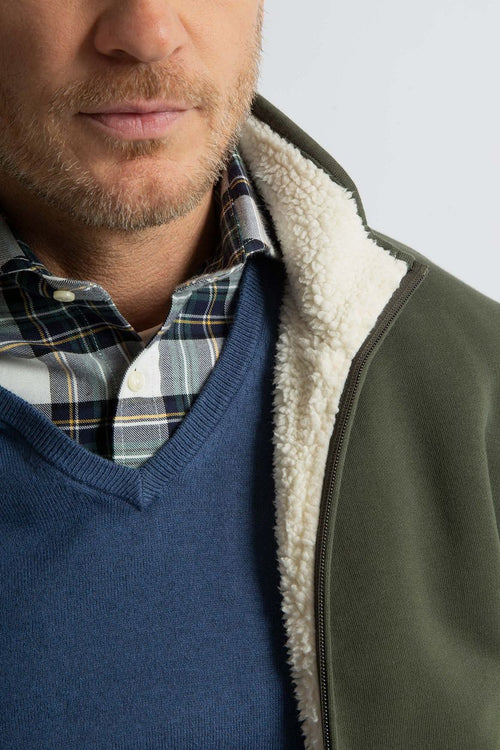 Steppin' Out vest teddy groen | Regular-fit