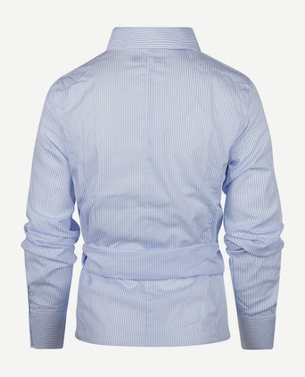 Steppin' Out wikkel blouse julia streep lichtblauw | Slim-fit
