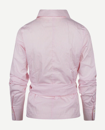 Steppin' Out wikkel blouse julia streep roze | Slim-fit