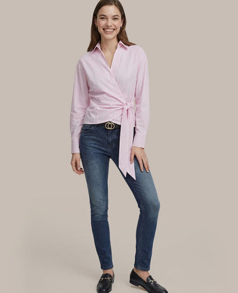 Wikkel blouse julia streep roze