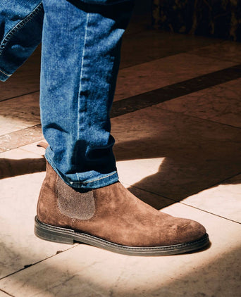 Chelsea boot suede bruin