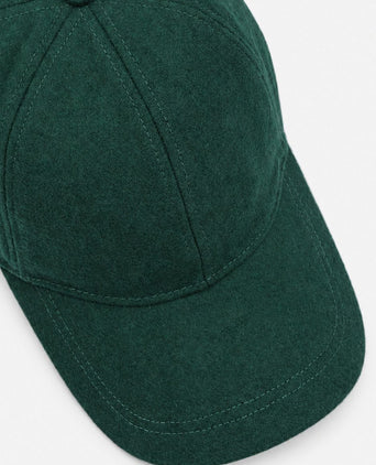 Cap wool blend groen