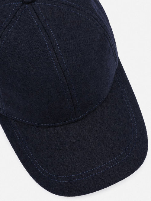 Cap wool blend donkerblauw