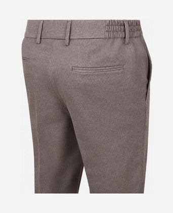 Aiden pantalon houndstooth tabacco