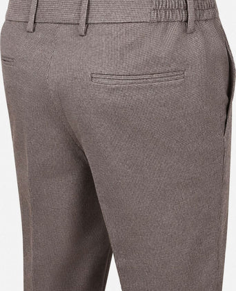 Aiden pantalon houndstooth tabacco