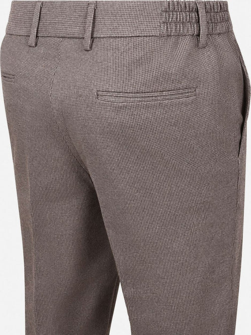 Aiden pantalon houndstooth tabacco