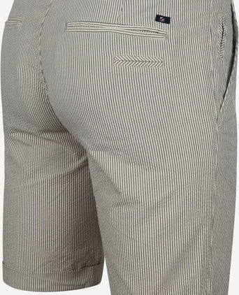 Suitable aswin short ecru gestreept