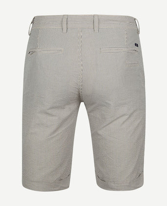 Suitable aswin short ecru gestreept