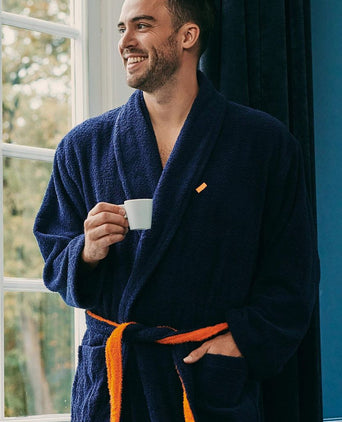 Suitable badjas donkerblauw | Regular-fit