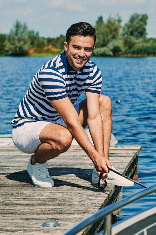 Suitable balky polo donkerblauw