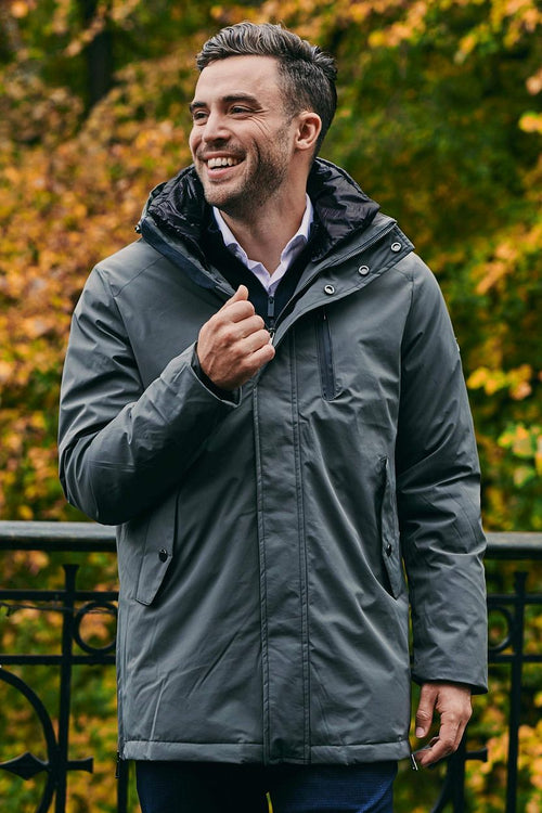 Suitable baz winterjas donkergroen | Regular-fit